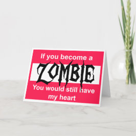 Tarjeta Festiva Feliz día de San Valentín para un futuro zombi