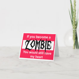Tarjeta Festiva Feliz día de San Valentín para un futuro zombi