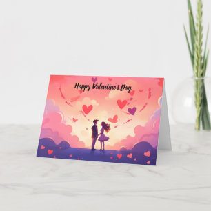 Tarjeta Festiva Feliz día de San Valentín Pareja