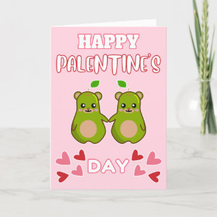Tarjeta Festiva FELIZ DÍA DE SAN VALENTÍN Pareja de osos pera lind