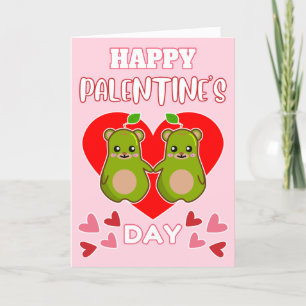 Tarjeta Festiva FELIZ DÍA DE SAN VALENTÍN Pareja de osos pera lind