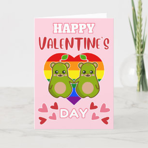 Tarjeta Festiva FELIZ DÍA DE SAN VALENTÍN Pareja de osos pera lind