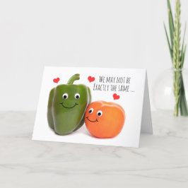 Tarjeta Festiva Feliz día de San Valentín pareja de Pimiento y Tom