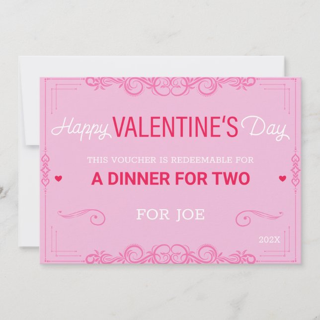 Tarjeta Festiva Feliz Día de San Valentín, pareja de regalos de cu (Anverso)