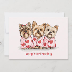 Tarjeta Festiva Feliz Día de San Valentín Perros Terribles de York