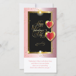 Tarjeta Festiva Feliz Día de San Valentín precioso elegante clásic