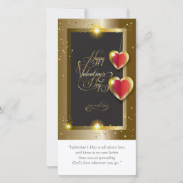 Tarjeta Festiva Feliz Día de San Valentín precioso elegante clásic