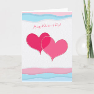 Tarjeta Festiva Feliz día de San Valentín Precioso Saludo Elegante