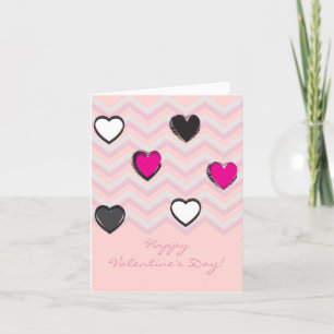 Tarjeta Festiva Feliz día de San Valentín Precioso Saludo Elegante