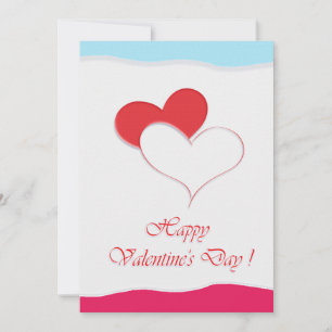 Tarjeta Festiva Feliz día de San Valentín Precioso Saludo Elegante