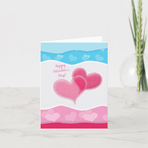Tarjeta Festiva Feliz día de San Valentín Precioso Saludo Elegante