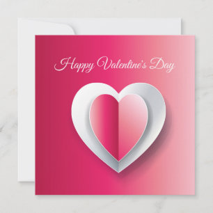 Tarjeta Festiva Feliz día de San Valentín Precioso Saludo Elegante