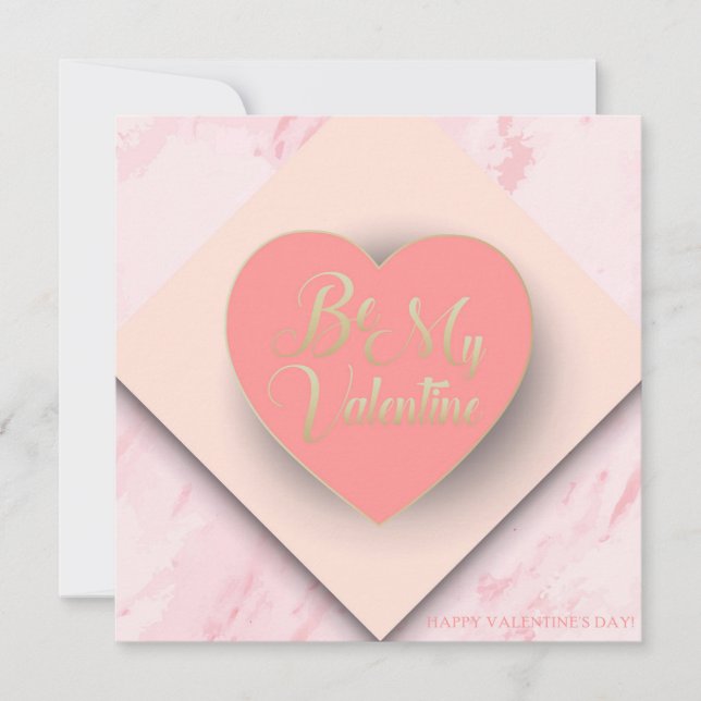 Tarjeta Festiva Feliz Día de San Valentín, precioso y elegante sal (Anverso)