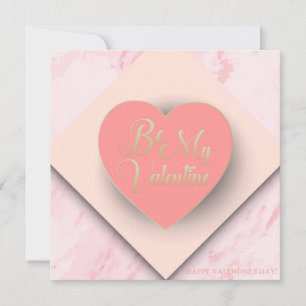 Tarjeta Festiva Feliz Día de San Valentín, precioso y elegante sal