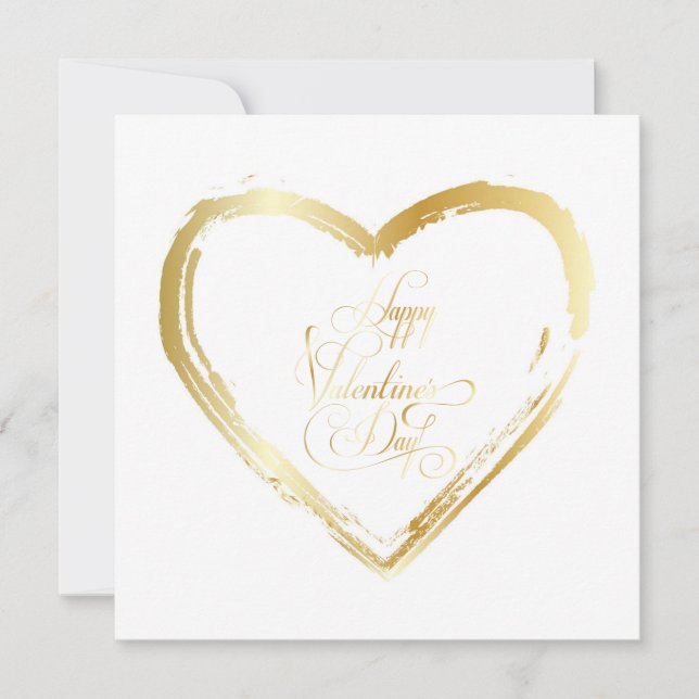 Tarjeta Festiva Feliz Día de San Valentín, precioso y elegante sal (Anverso)