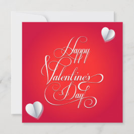 Tarjeta Festiva Feliz Día de San Valentín, precioso y elegante sal