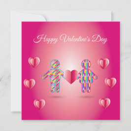 Tarjeta Festiva Feliz Día de San Valentín, precioso y elegante sal