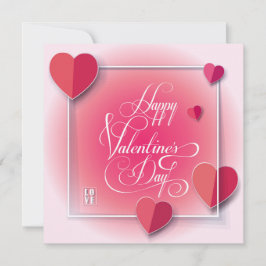 Tarjeta Festiva Feliz Día de San Valentín, precioso y elegante sal