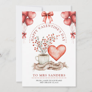 Tarjeta Festiva Feliz día de San Valentín profesor   