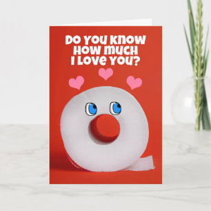 Tarjeta Festiva Feliz día de San Valentín Rollo de Papel Higiénico