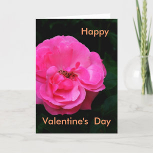 Tarjeta Festiva Feliz Día de San Valentín, rosa