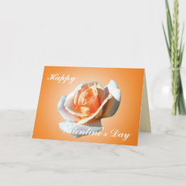 Tarjeta Festiva Feliz Día de San Valentín, rosa amarillo