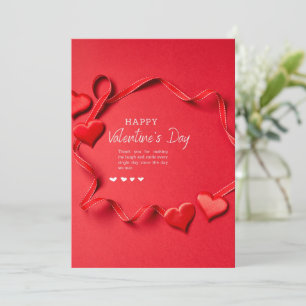 Tarjeta Festiva Feliz Día de San Valentín Saludos Deseos de Amor