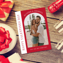 Tarjeta Festiva Feliz día de San Valentín simple foto romántica mo