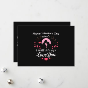 Tarjeta Festiva feliz día de san valentín te amaré siempre