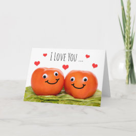 Tarjeta Festiva Feliz día de San Valentín Te Amo Humor de Tomate