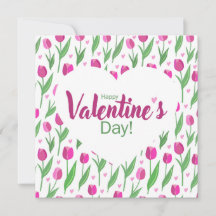 Feliz día de San Valentín Tulipanes rosas