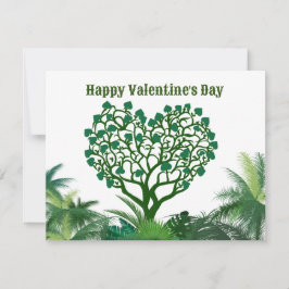 Tarjeta Festiva feliz día de San Valentín verde natural para ti