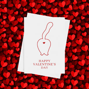 Tarjeta Festiva FELIZ DÍA DE SAN VALENTÍN, Yo Y Mi Gato