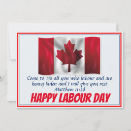 Tarjeta Festiva FELIZ DÍA DE TRABAJO CANADÁ Guión Personalizado