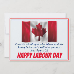 Tarjeta Festiva FELIZ DÍA DE TRABAJO CANADÁ Guiones Personalizados