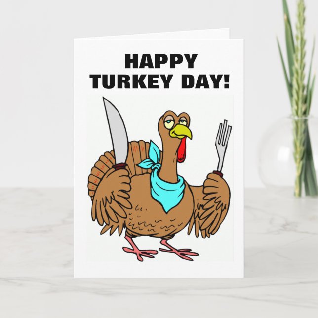 Tarjeta Festiva ¡Feliz Día de Turquía! (Anverso)