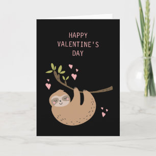 Tarjeta Festiva FELIZ DÍA DE VALENTINE   Sweet Heart Sloth