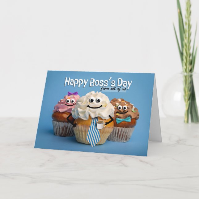 Tarjeta Festiva Feliz Día del Jefe de todos los pasteles estadouni (Anverso)