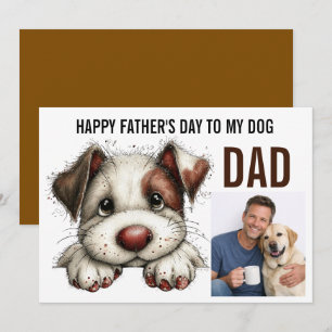 Tarjeta Festiva Feliz Día del Padre a mi perro Perro divertido p
