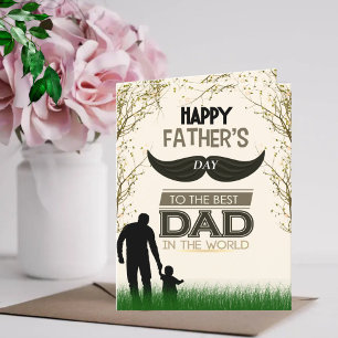Tarjeta Festiva Feliz Día del Padre al mejor papá del mundo 