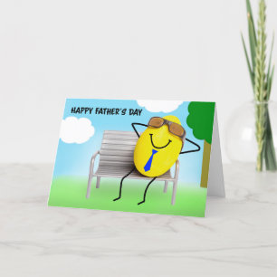 Tarjeta Festiva Feliz Día del Padre Buen Huevo Humor Relajante 