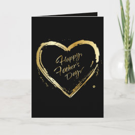 Tarjeta Festiva ¡Feliz Día del Padre! Caligrafía elegante corazón
