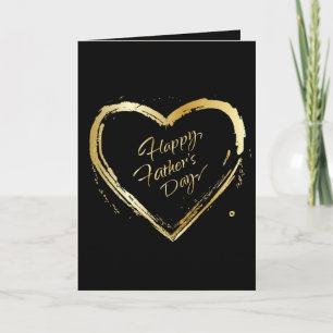 Tarjeta Festiva ¡Feliz Día del Padre! Caligrafía elegante corazón