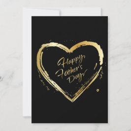 Tarjeta Festiva ¡Feliz Día del Padre! Caligrafía elegante corazón