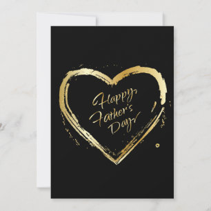 Tarjeta Festiva ¡Feliz Día del Padre! Caligrafía elegante corazón 