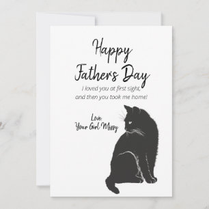 Tarjeta Festiva Feliz día del padre desde el gato