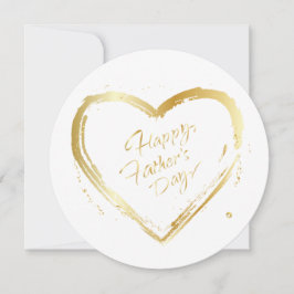 Tarjeta Festiva Feliz Día del Padre Elegante Lujo de Caligrafía de