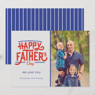 Tarjeta Festiva Feliz Día del Padre foto papá