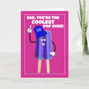 Tarjeta Festiva Feliz Día del Padre Humor Pop de Hielo