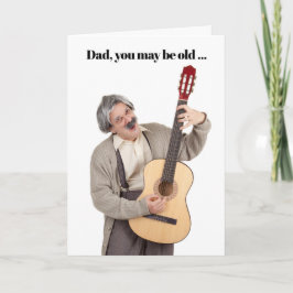 Tarjeta Festiva Feliz Día del Padre Jugando Humor De Guitarra